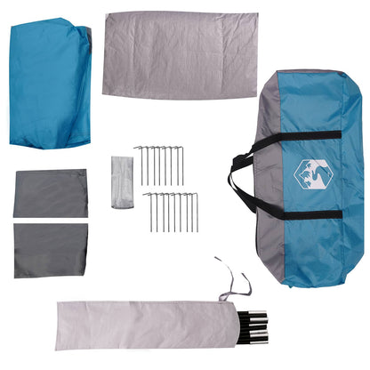 Family Tent with Rainfly Water-resistant 18-Person Blue