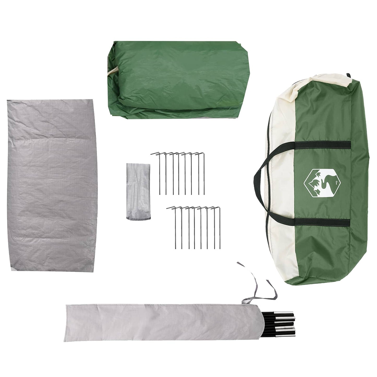 Tunnel Tent with Rainfly Water-Resistant 10-Person Green