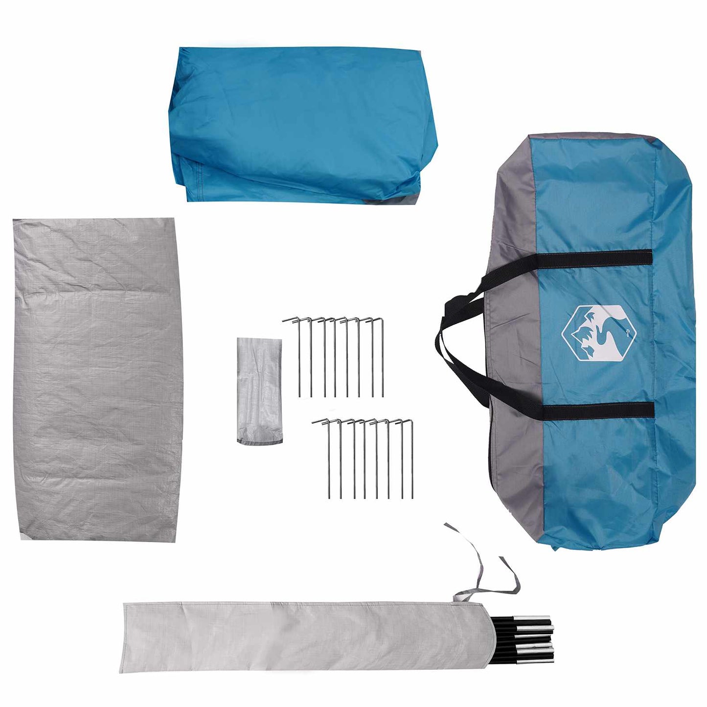 Tunnel Tent with Rainfly Water-Resistant 10-Person Blue