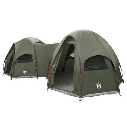 Family Tent with Rainfly Water-resistant 14-Person Army Green