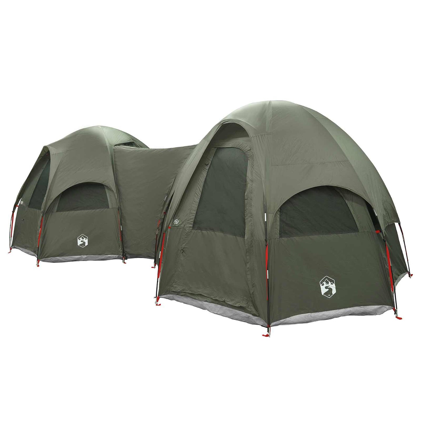 Family Tent with Rainfly Water-resistant 14-Person Army Green