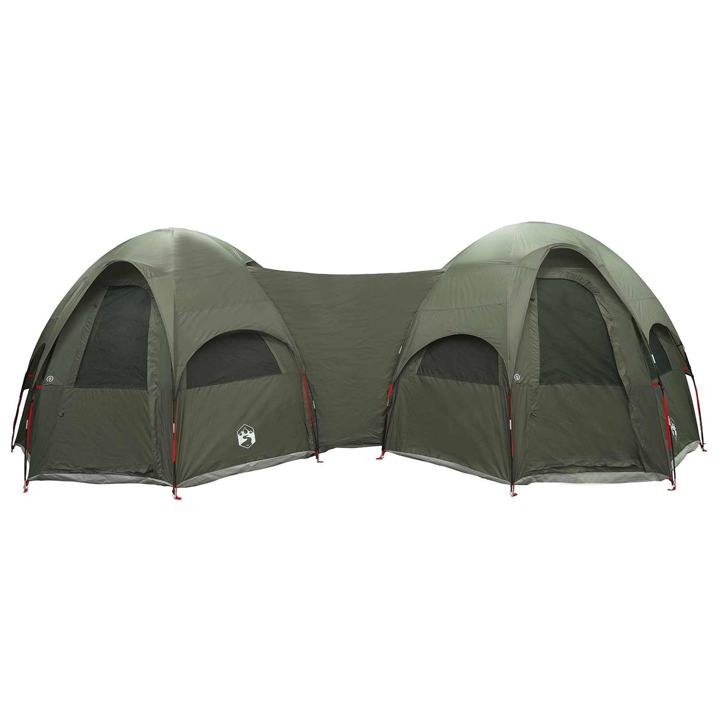 Family Tent with Rainfly Water-resistant 14-Person Army Green