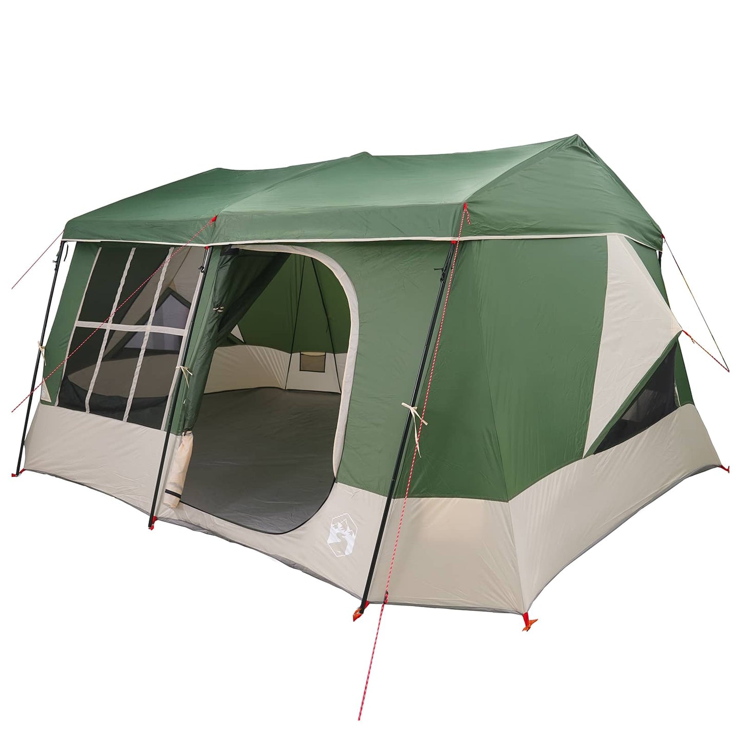 Family Tent with Rainfly Water-resistant 9-Person Green
