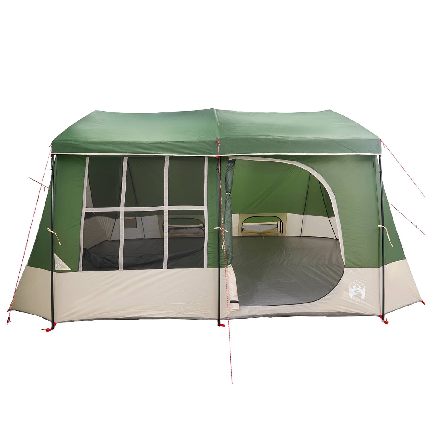 Family Tent with Rainfly Water-resistant 9-Person Green