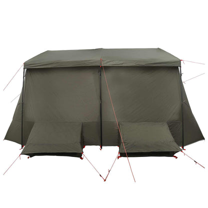 Family Tent with Rainfly Water-resistant 9-Person Army Green