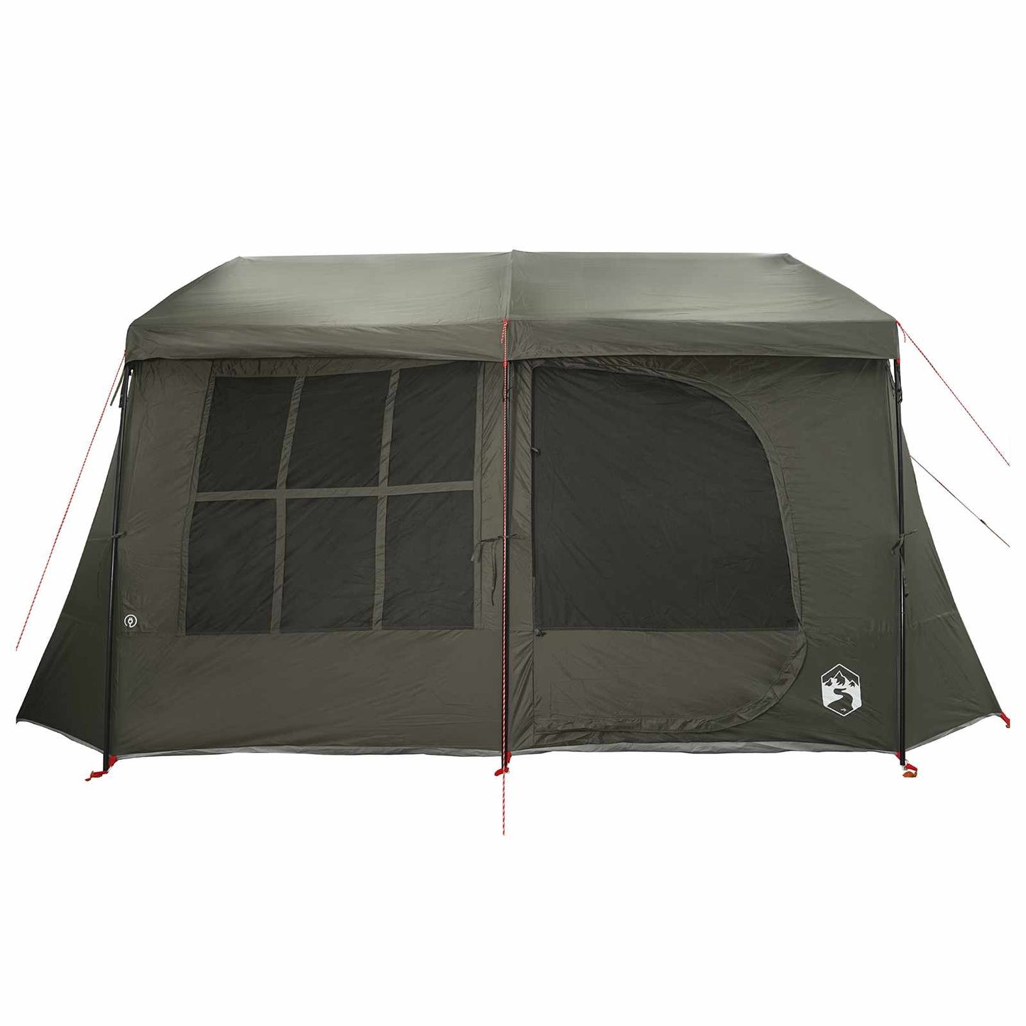 Family Tent with Rainfly Water-resistant 9-Person Army Green