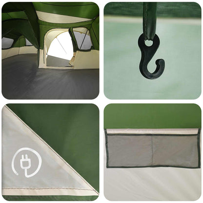 Family Tent with Rainfly Water-resistant 6-Person Green