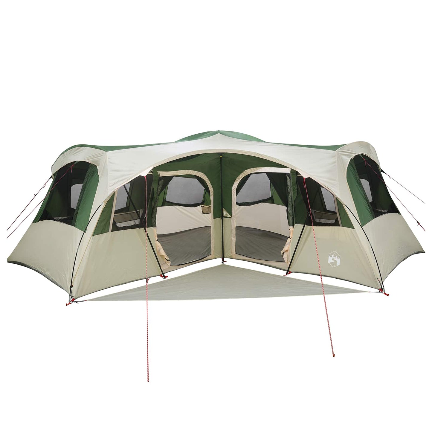 Family Tent with Rainfly Water-resistant 6-Person Green