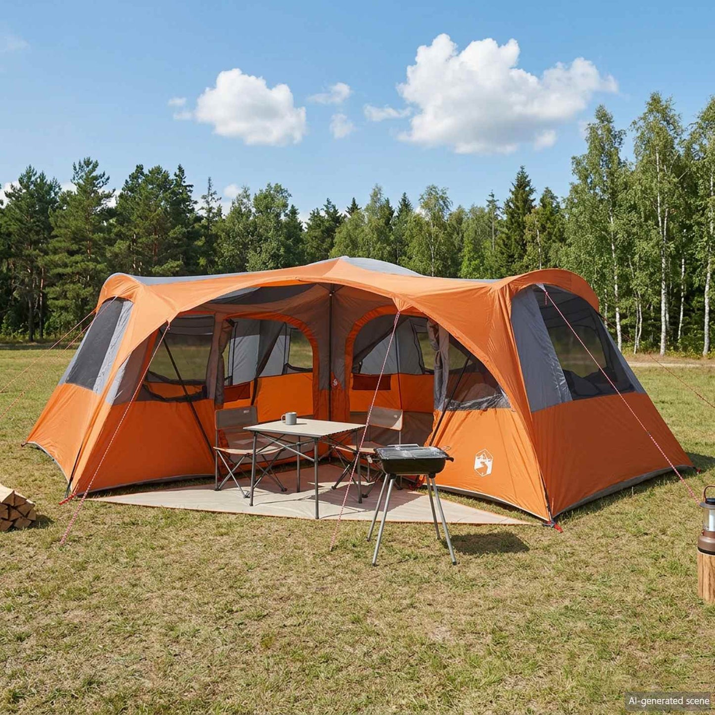 Family Tent with Rainfly Water-resistant 6-Person
