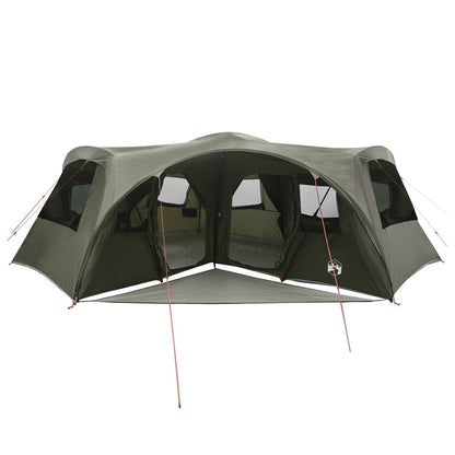 Family Tent with Rainfly Water-resistant 6-Person Army Green