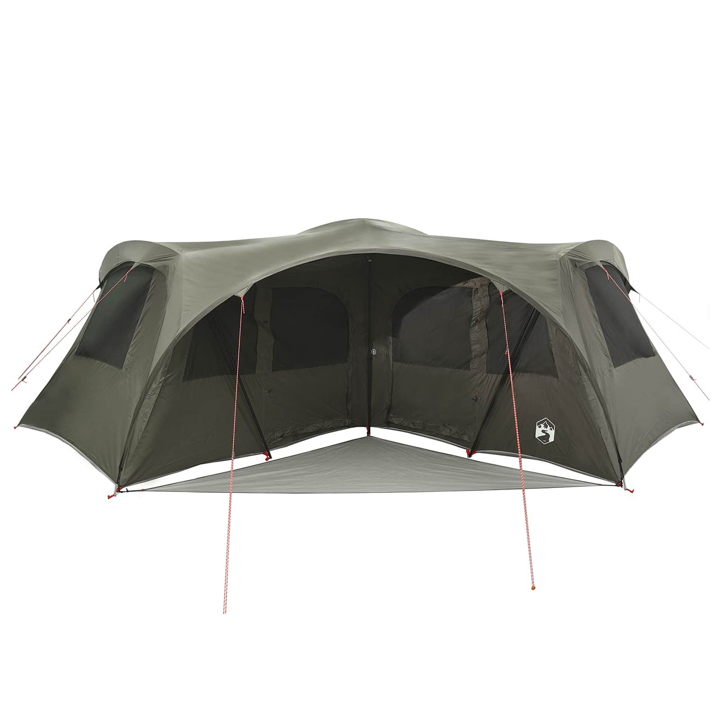 Family Tent with Rainfly Water-resistant 6-Person Army Green