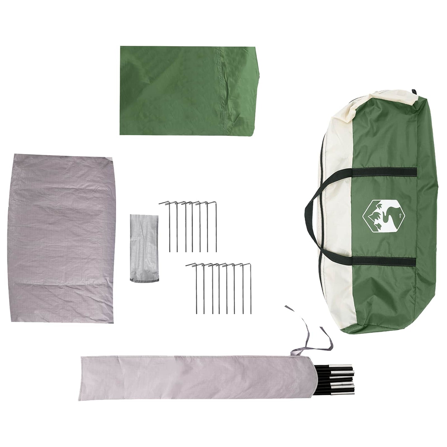 Cabin Tent with Rainfly Water-Resistant 10-Person Green