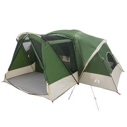 Cabin Tent with Rainfly Water-Resistant 10-Person Green