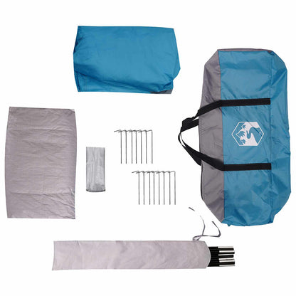 Cabin Tent with Rainfly Water-Resistant 10-Person Blue