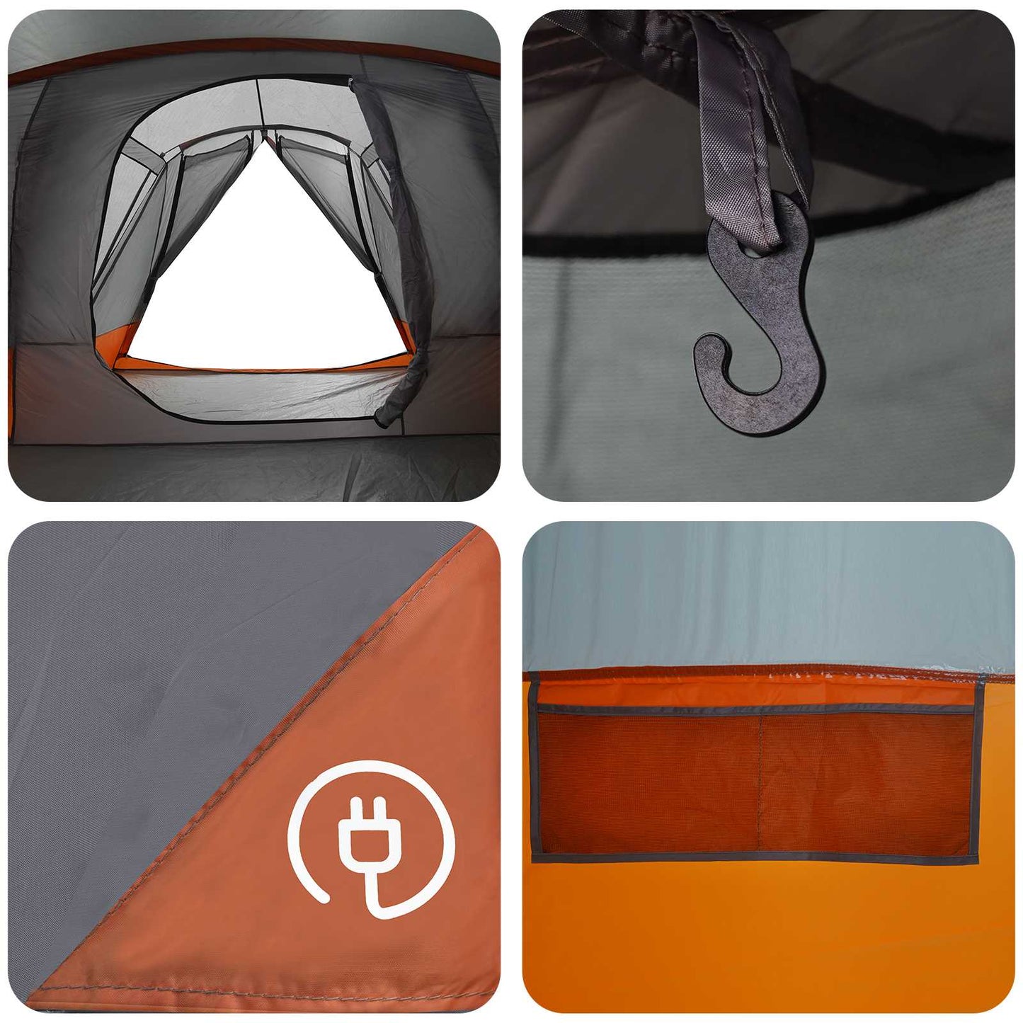 Cabin Tent with Rainfly Water-Resistant 10-Person