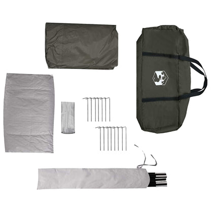 Cabin Tent with Rainfly Water-Resistant 10-Person Army Green