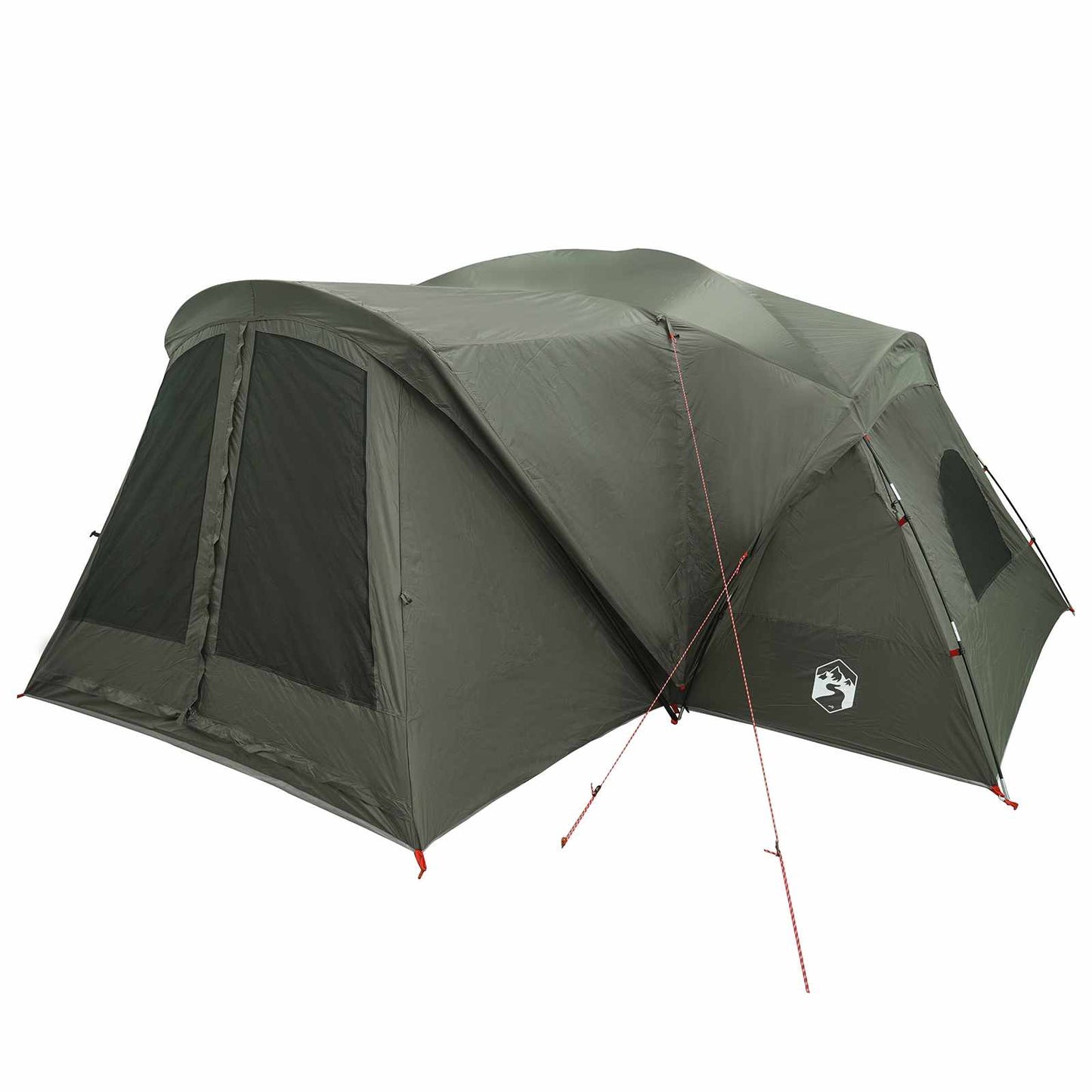 Cabin Tent with Rainfly Water-Resistant 10-Person Army Green