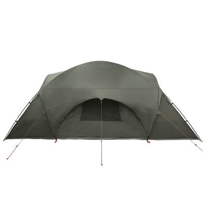 Cabin Tent with Rainfly Water-Resistant 10-Person Army Green