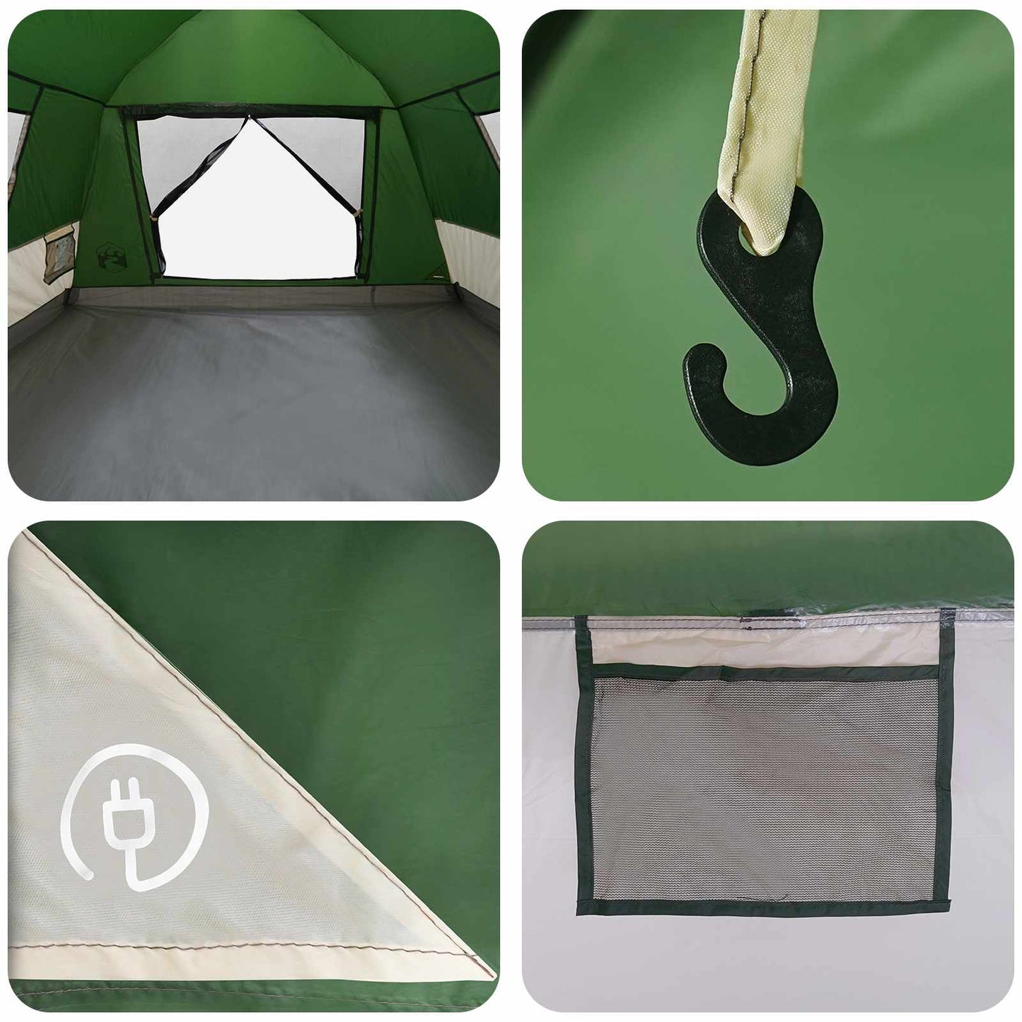 Instant Tent Water-resistant 2-Person Green