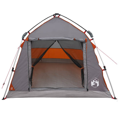 Instant Tent Water-resistant 2-Person Grey and Orange