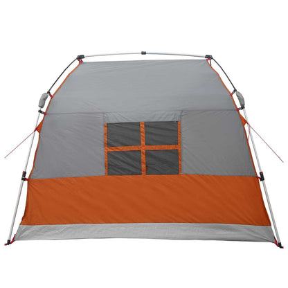 Instant Tent Water-resistant 2-Person Grey and Orange