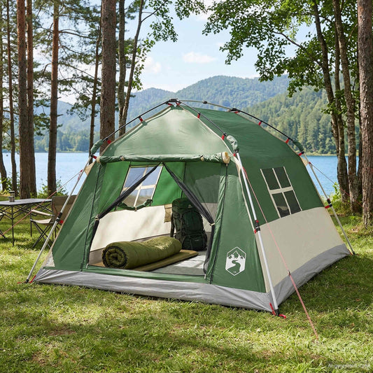 Instant Tent Water-resistant 3-Person Green