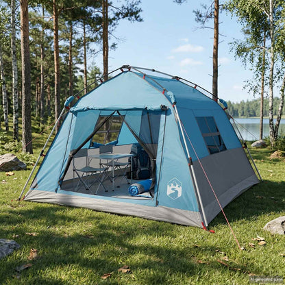 Instant Tent Water-resistant 3-Person Blue