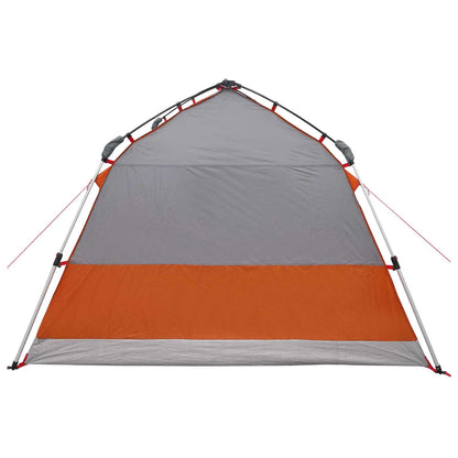 Instant Tent Water-resistant 3-Person Grey and Orange