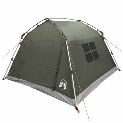 Instant Tent Water-resistant 3-Person Army Green