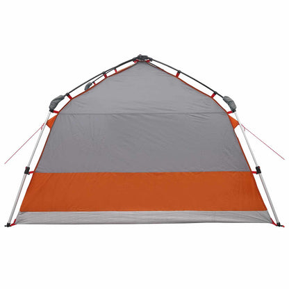 Instant Tent Water-resistant 4-Person Grey and Orange