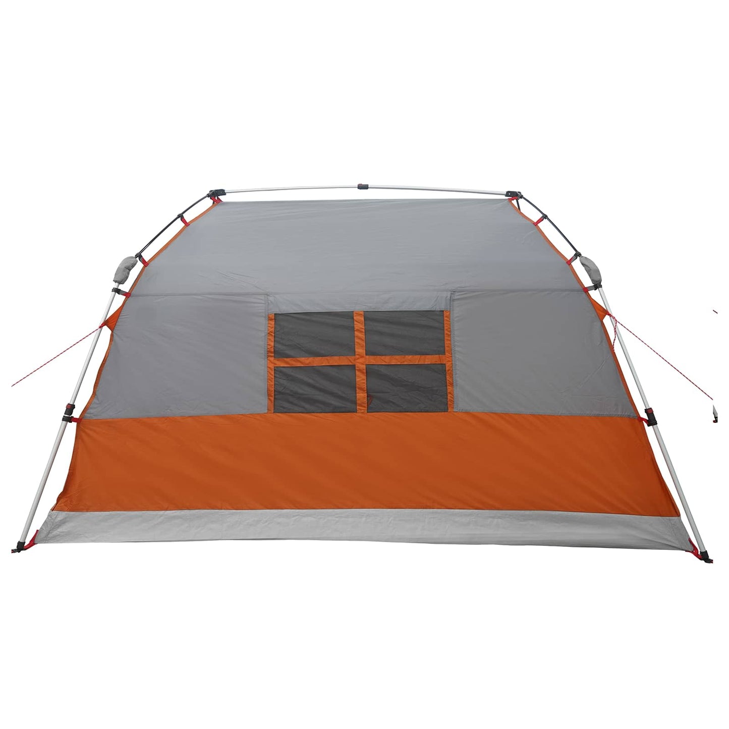 Instant Tent Water-resistant 4-Person Grey and Orange