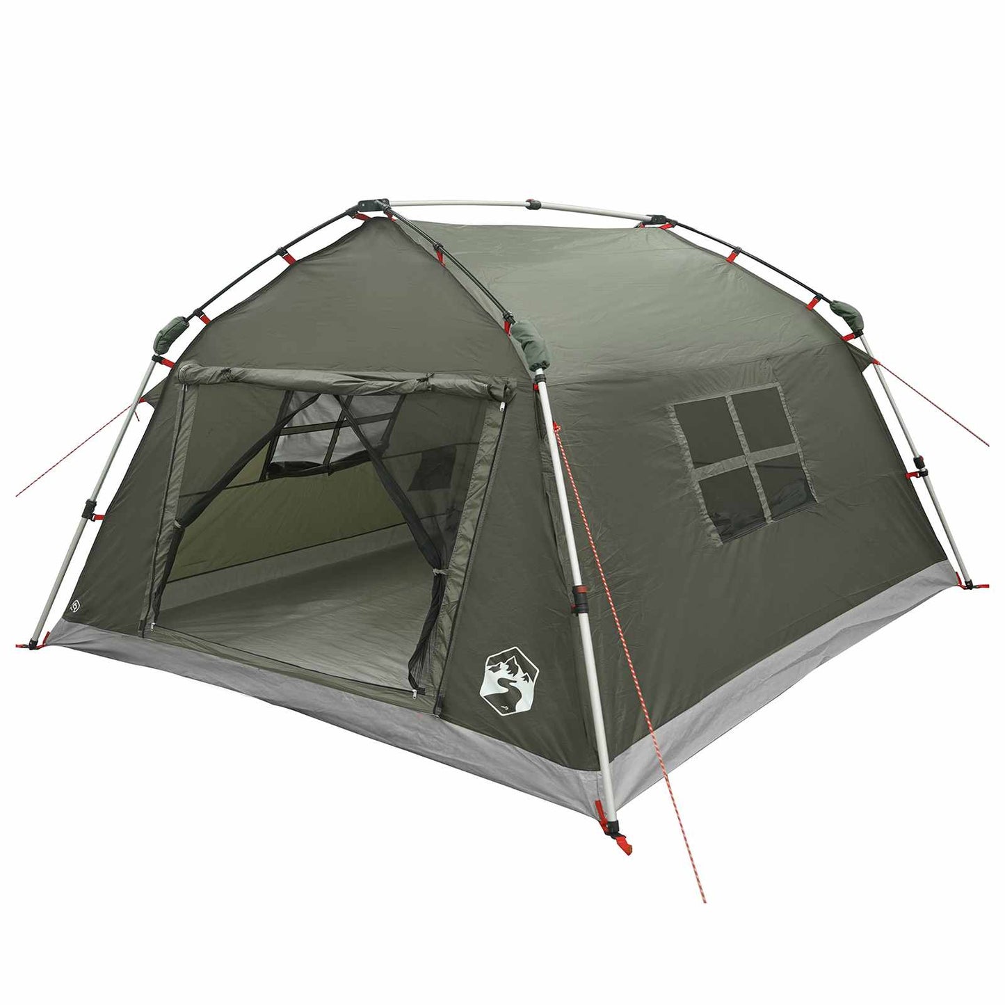 Instant Tent Water-resistant 4-Person Army Green