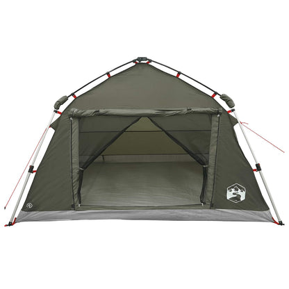 Instant Tent Water-resistant 4-Person Army Green