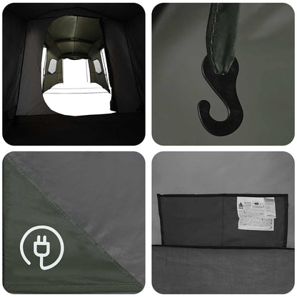 Instant Tent with Rainfly Water-Resistant 3-Person Army Green