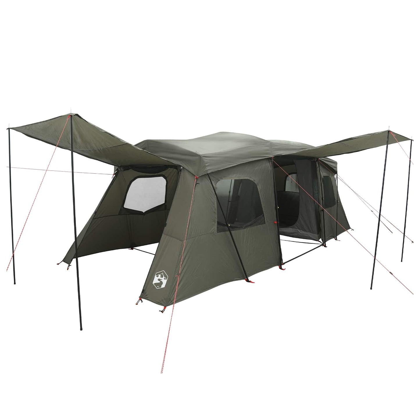 Instant Tent with Rainfly Water-Resistant 3-Person Army Green