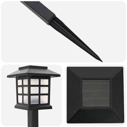 Outdoor Solar Lights with Ground Spike 24 pcs Warm White PP