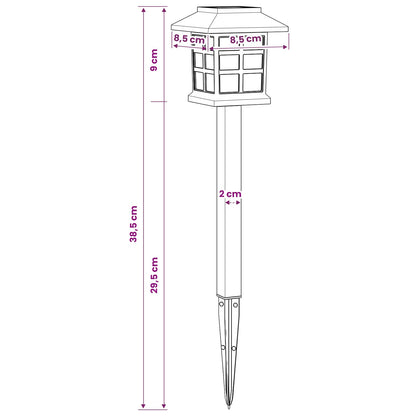Outdoor Solar Lights with Ground Spike 24 pcs Warm White PP