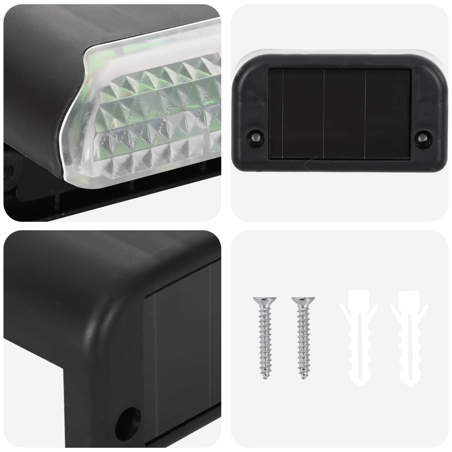 Outdoor Solar Lights with Ground Spike 4 pcs Warm White 4.5 cm