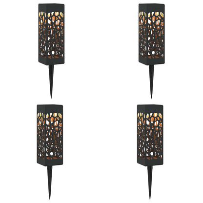 Outdoor Solar Lights with Ground Spike 4 pcs Warm White 29 cm