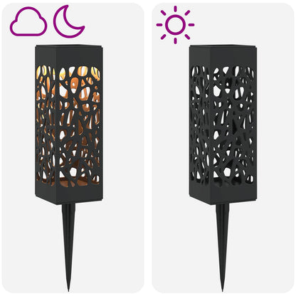 Outdoor Solar Lights with Ground Spike 8 pcs Warm White 29 cm