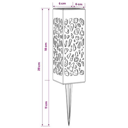 Outdoor Solar Lights with Ground Spike 8 pcs Warm White 29 cm