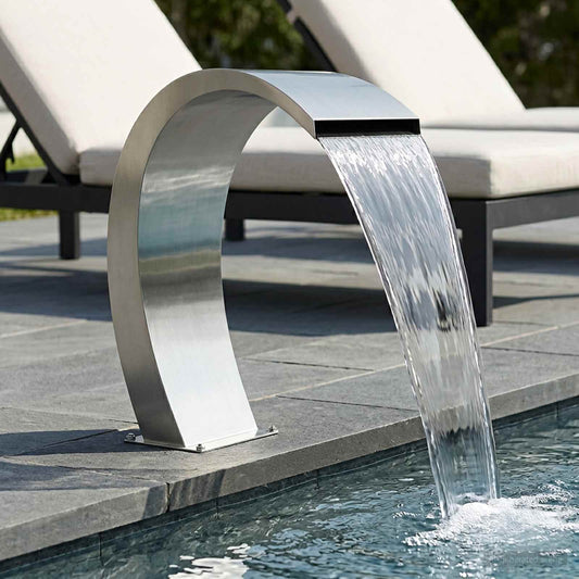 Pool Fountain Stainless Steel 60 x 30 x 70 cm Silver