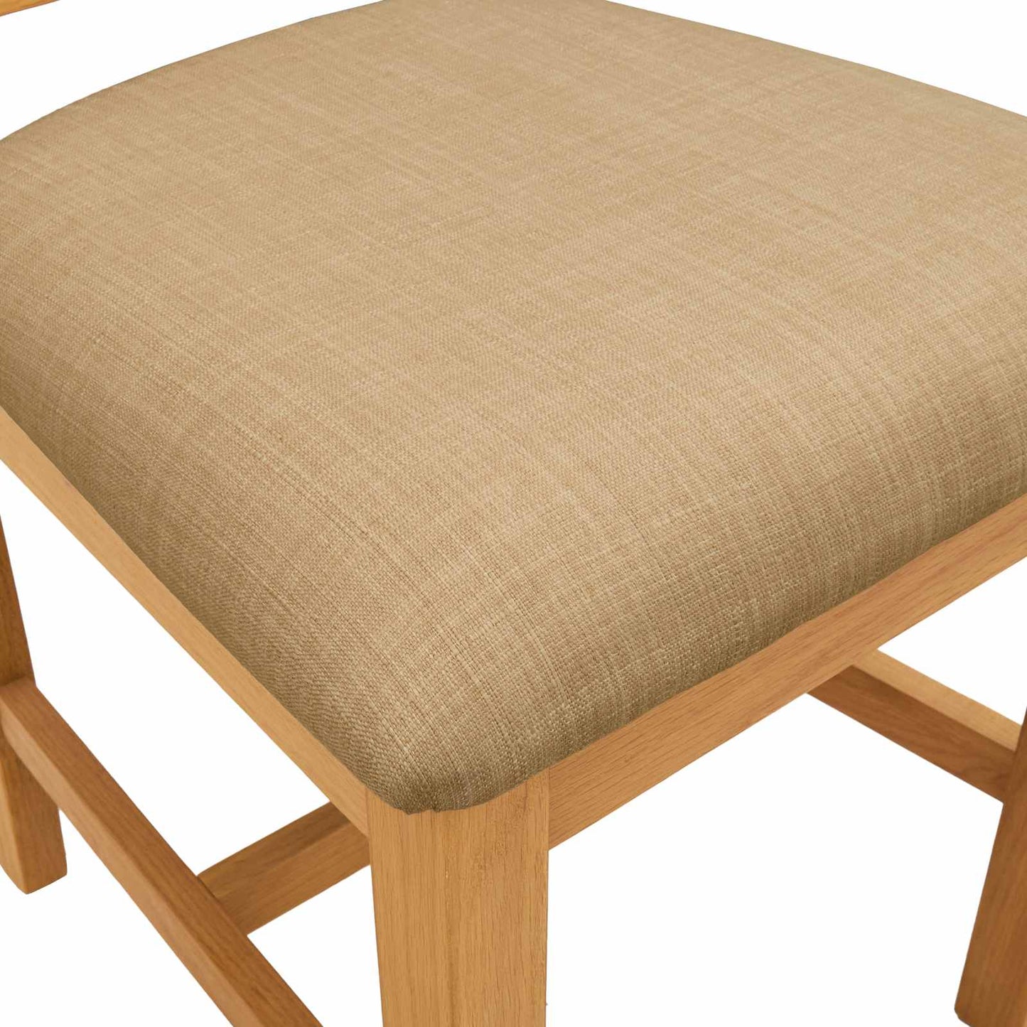 Dining Chair VENLO 2 pcs Solid Oak Wood Beige 45 x 53 x 92 cm