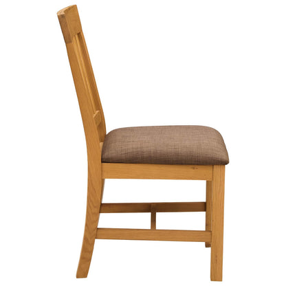 Dining Chair 2 pcs Solid Oak Wood Grey 45 x 59 x 92 cm