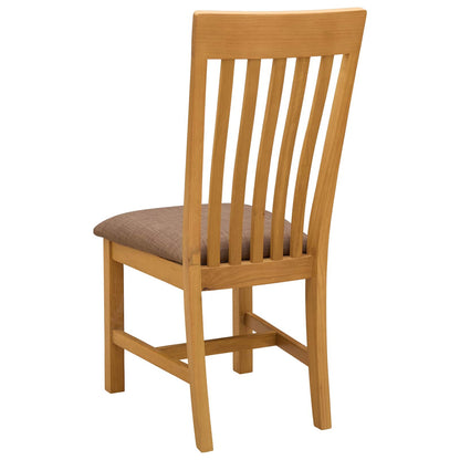 Dining Chair 2 pcs Solid Oak Wood Grey 45 x 59.5 x 100 cm