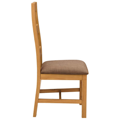 Dining Chair 2 pcs Solid Oak Wood Grey 45 x 51 x 105 cm