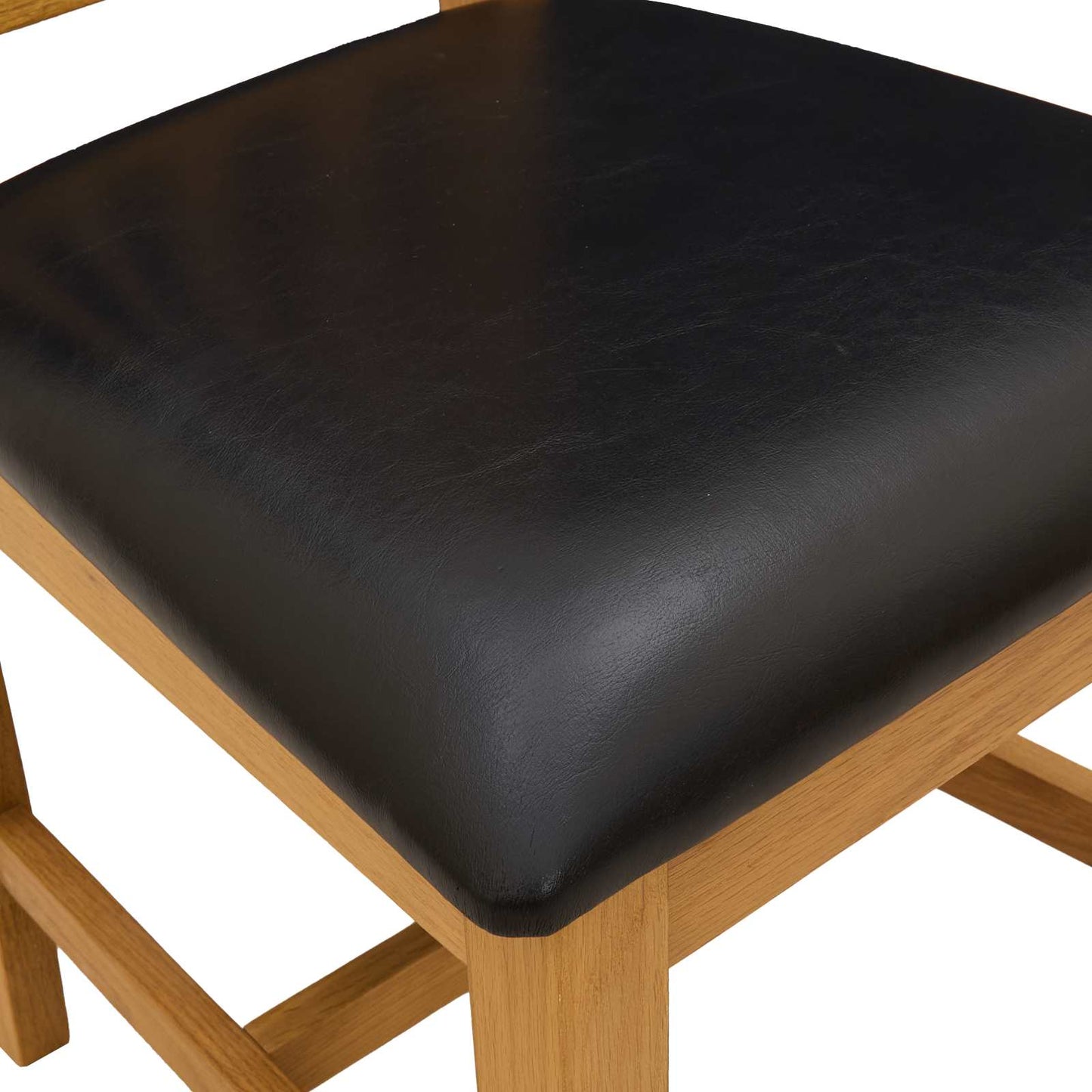Dining Chair 2 pcs Solid Oak Wood Black 45 x 54 x 105 cm