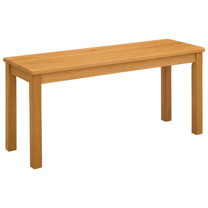 Dining Bench 95 x 32 x 45 cm Solid Oak Wood Natural