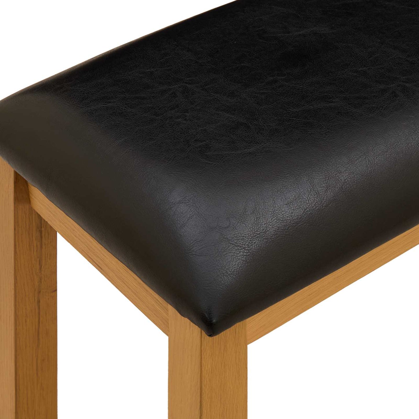 Dining Bench 95 x 32 x 45 cm Solid Oak Wood Black