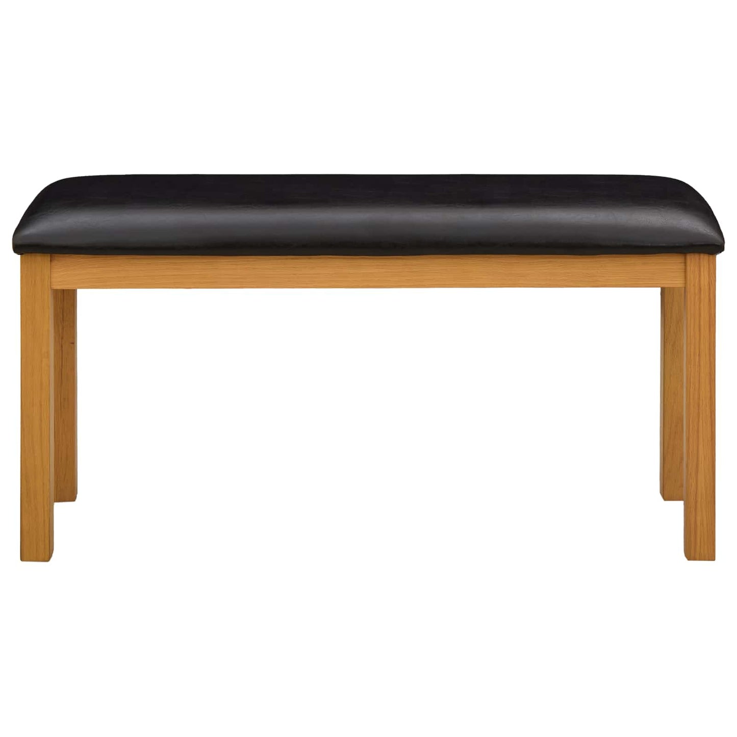 Dining Bench 95 x 32 x 45 cm Solid Oak Wood Black